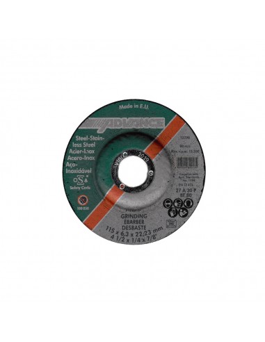 Disco desbaste acero-inox Advance 115x6,3