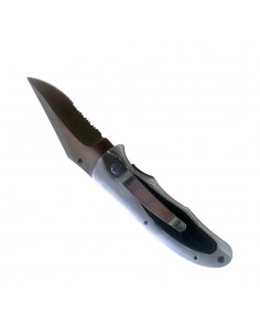 Navaja inox mango aluminio con clip 2