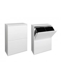 Contenedor reciclaje 4 compartimentos Blanco Arregi 2