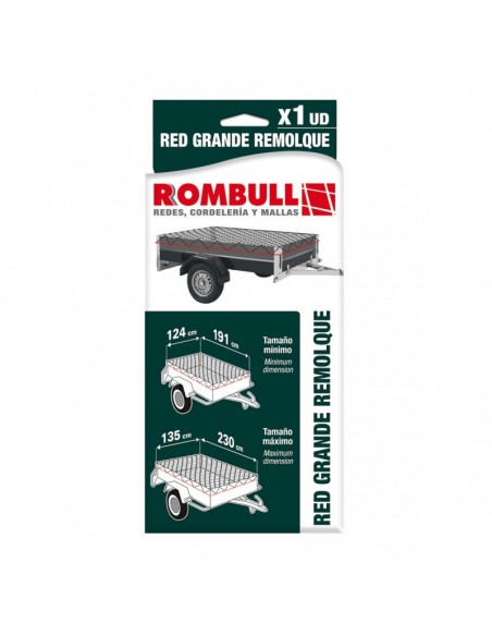 Red elástica remolque negra Rombull grande 135x230
