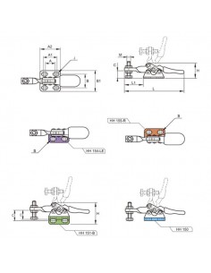Brida apriete horizontal serie HH 150 2