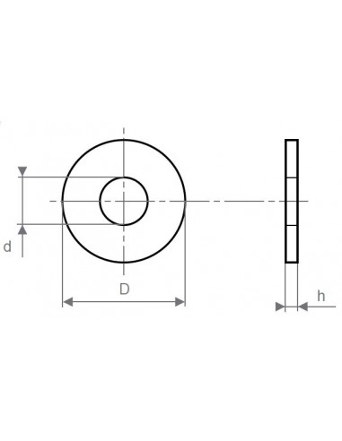 Arandela plana DIN 34815 (DIN 125) nylon