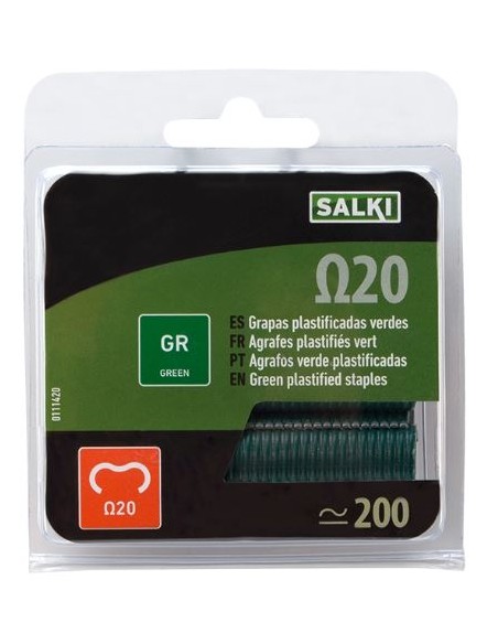 Grapa cercados verde Salki Omega 20 (200 uds.)
