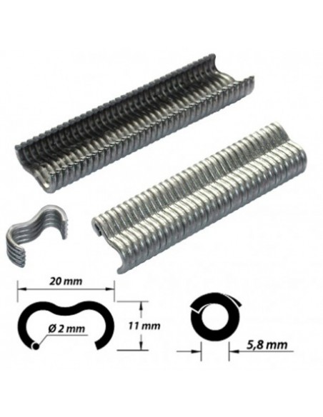 Grapa cercados galvanizada Salki Omega 20 (200 uds.)