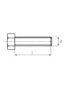 Tornillo hexagonal DIN 34810 (DIN 933) nylon 2
