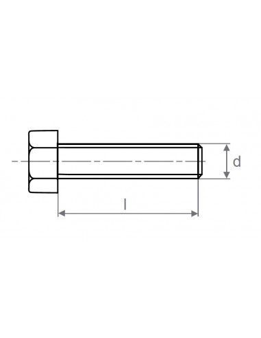 Tornillo hexagonal DIN 34810 (DIN 933) nylon