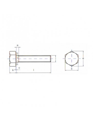Tornillo DIN 933 10.9 cincado