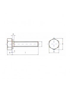 Tornillo DIN 933 8.8 cincado 2