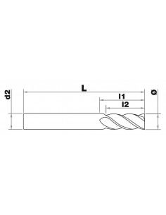 Fresa desbaste HSSPM Z4-6 serie larga 2