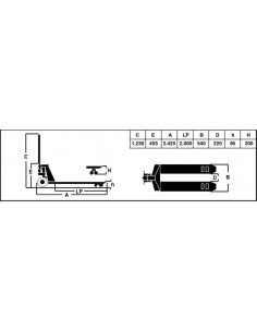 Transpaleta larga 2.000kg Ayerbe AY-2000 PL 2