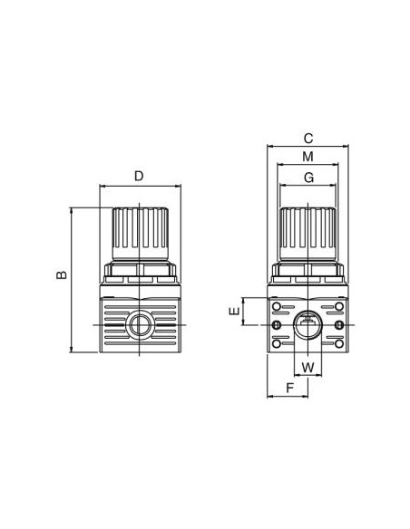 Regulador Aignep T020 Mini 0-8 bar