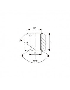 Tuerca alta DIN 6330 B C10 2