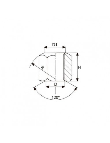 Tuerca alta DIN 6330 B C10