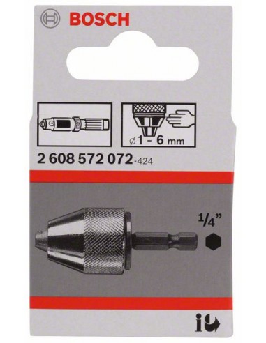 Portabrocas sujeción rápida 1-6mm Bosch 2 608 572 072