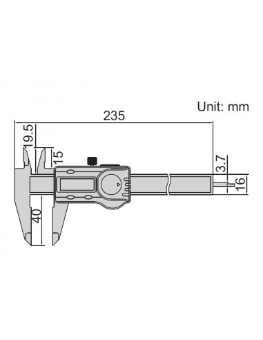 Calibre digital plástico Insize 1139-150