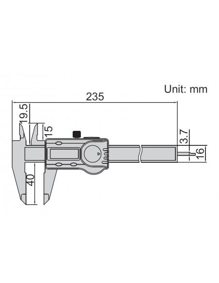 Calibre digital plástico Insize 1139-150