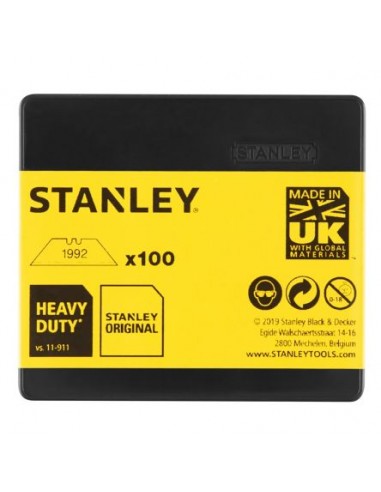 Hoja cuchillo seguridad plana Stanley 1-11-921 (100 uds.)