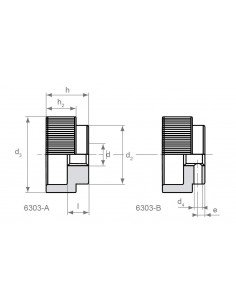 Pomo tuerca moleteada DIN 6303-A pavonado 2
