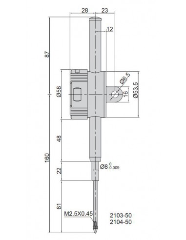 Reloj comparador digital liso Insize 2103 2104