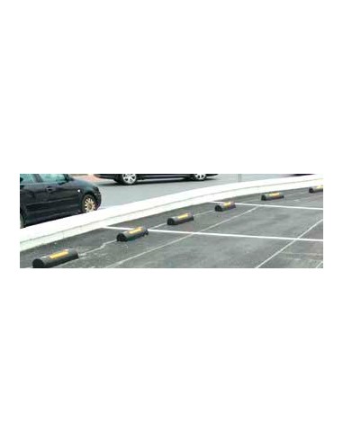 Tope parking caucho reflectante 600x150x115mm