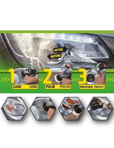 Kit de pulido de faros JBM 53626