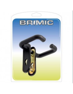 Juego manillas placa puerta metálica con bocallave 2