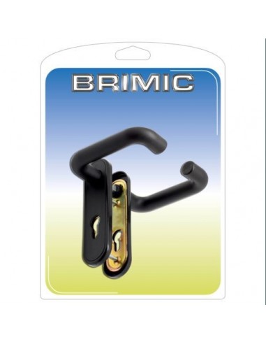 Juego manillas placa puerta metálica con bocallave