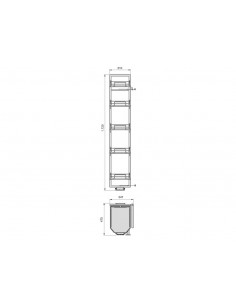 Columna extraíble para puerta con bisagras cromada 8936111 2