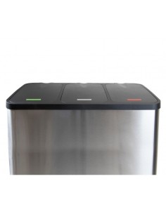 Contenedor reciclaje 3 compartimentos de 15L inox 8200265 2