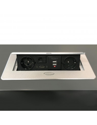 Multiconector mesa oculto 2xUSB+1xHDMI+2xEU Emuca 5029525