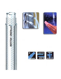 Manguera mallaflex Refittex Cristallo PVC transparente 2