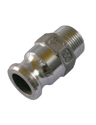 Camlock aluminio tipo F racor macho rosca macho