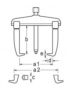 Extractor universal 3 patas con freno Gedore 1.07/B 2