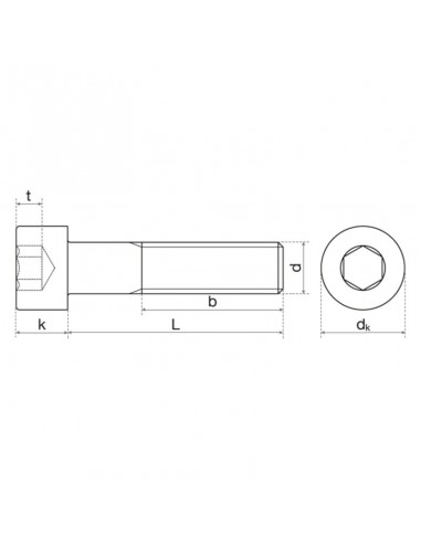 Tornillo Allen DIN 912 inox A2