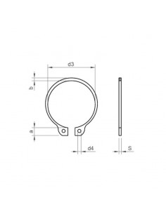 Anillo Circlips DIN 471 exterior inox 2