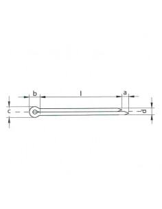 Pasador aleta DIN 94 inox A2 2