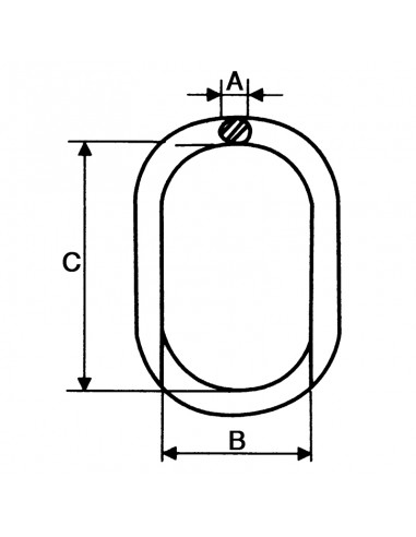 Anilla ovalada grado 100