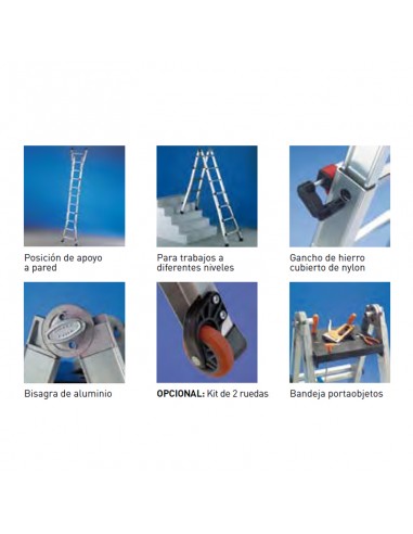 Escalera telescópica de tijera extensible Svelt Escalisima